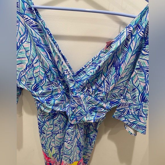 Lilly Pulitzer Parigi Dress in Bennet Blue “Let’s Mango” Pattern Size Small - Picture 9 of 10